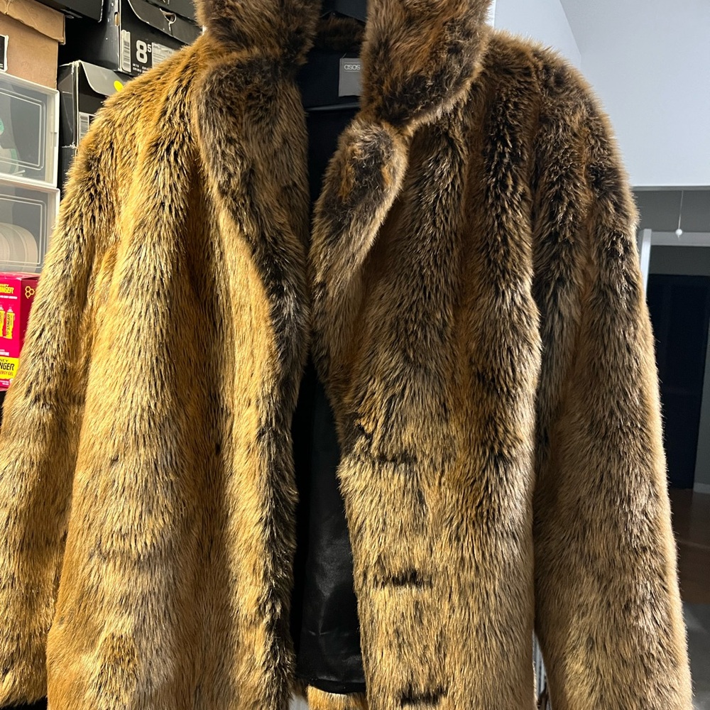 Women’s ASOS Faux Fur Coat - Rich Brown